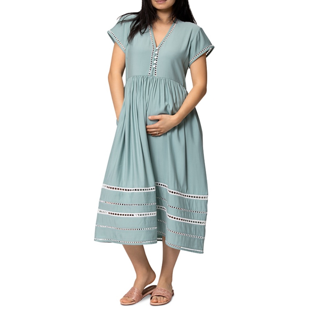 Delphi Midi Dress by Nom Maternity